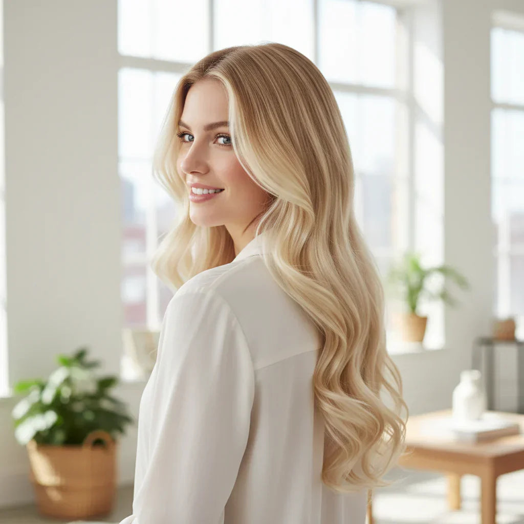 Remy Hair Extensions — Long Wavy Clip-In Texture, Even Weight Distribution
