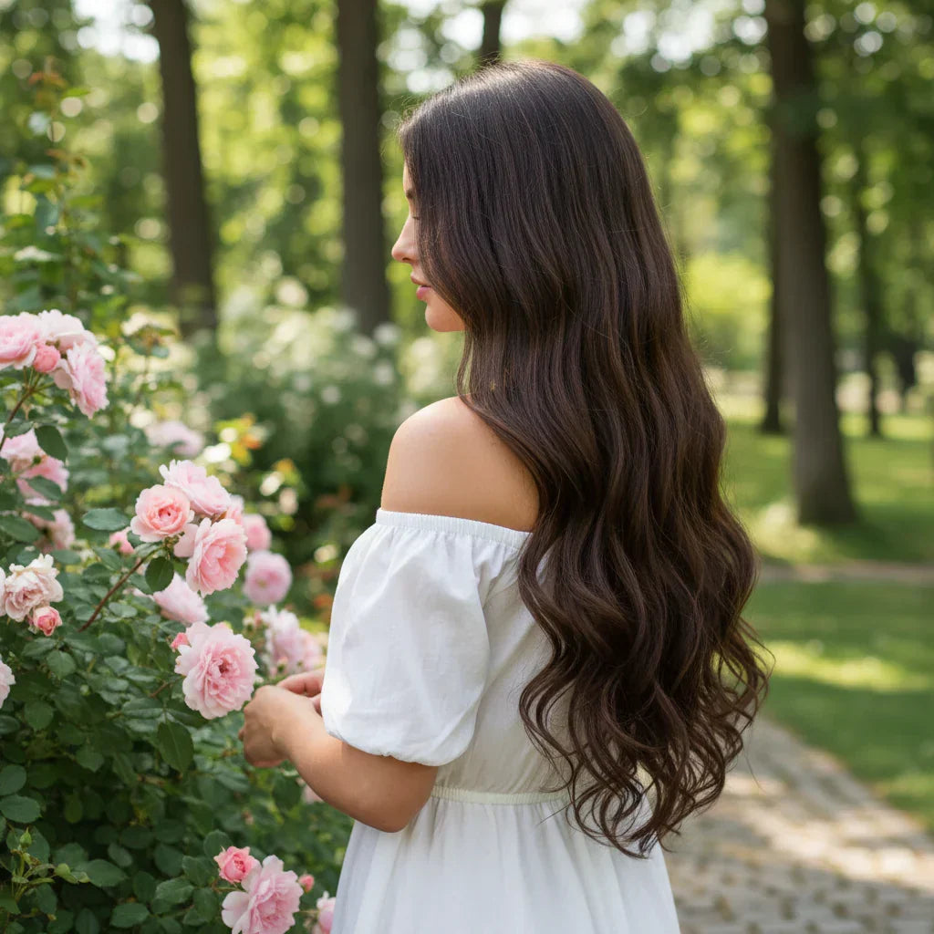 Remy Hair Extensions — Long Wavy Clip-In Texture, Even Weight Distribution