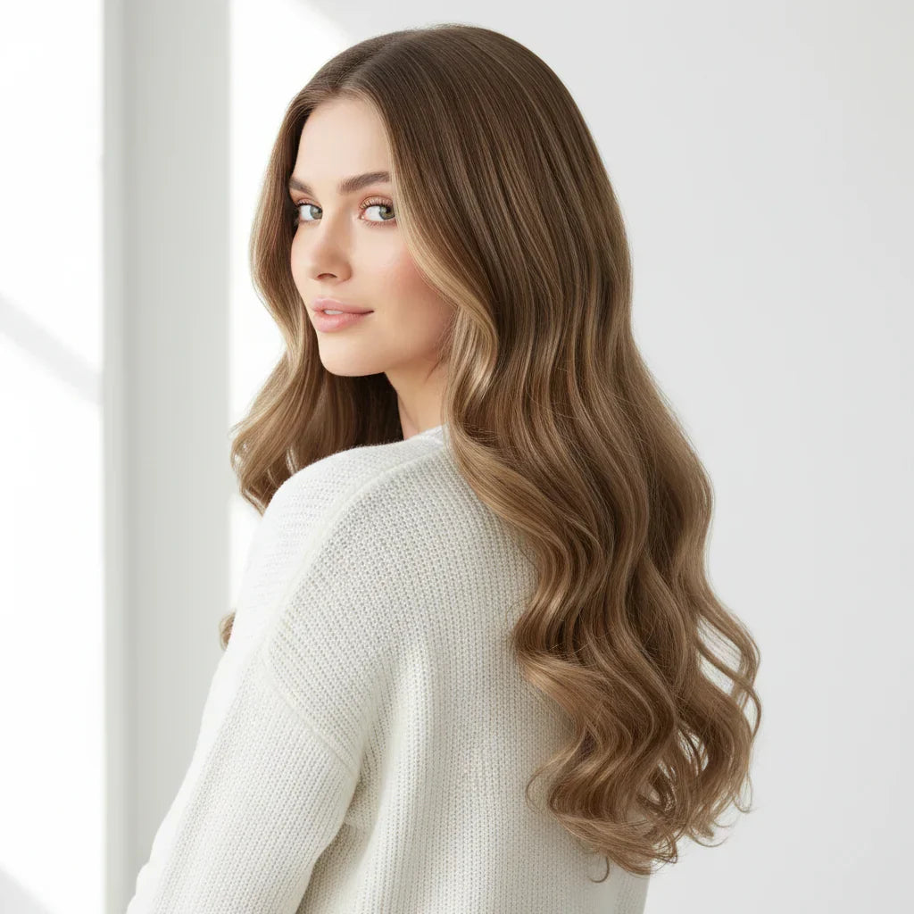 Remy Hair Extensions — Long Wavy Clip-In Texture, Even Weight Distribution