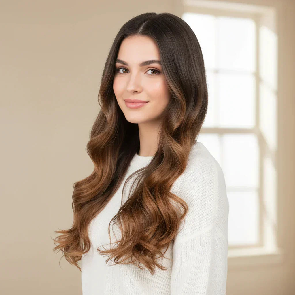 Remy Hair Extensions — Long Wavy Clip-In Texture, Even Weight Distribution