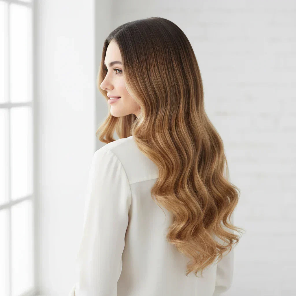 Remy Hair Extensions — Long Wavy Clip-In Texture, Even Weight Distribution
