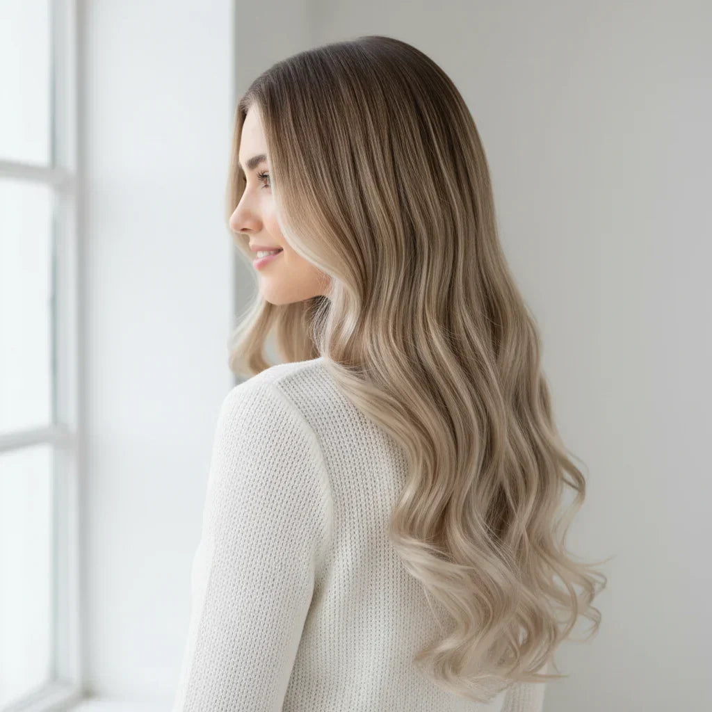 Remy Hair Extensions — Long Wavy Clip-In Texture, Even Weight Distribution