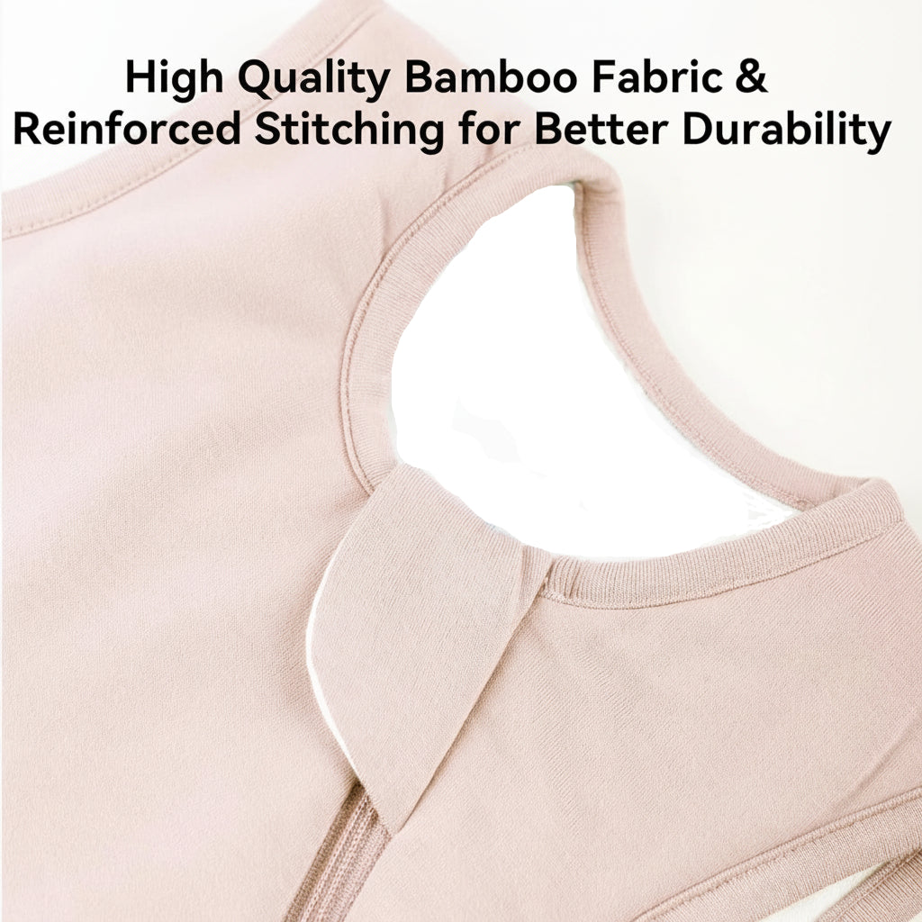Saco-cama leve de bambu para bebé — manta vestível respirável com mistura elástica
