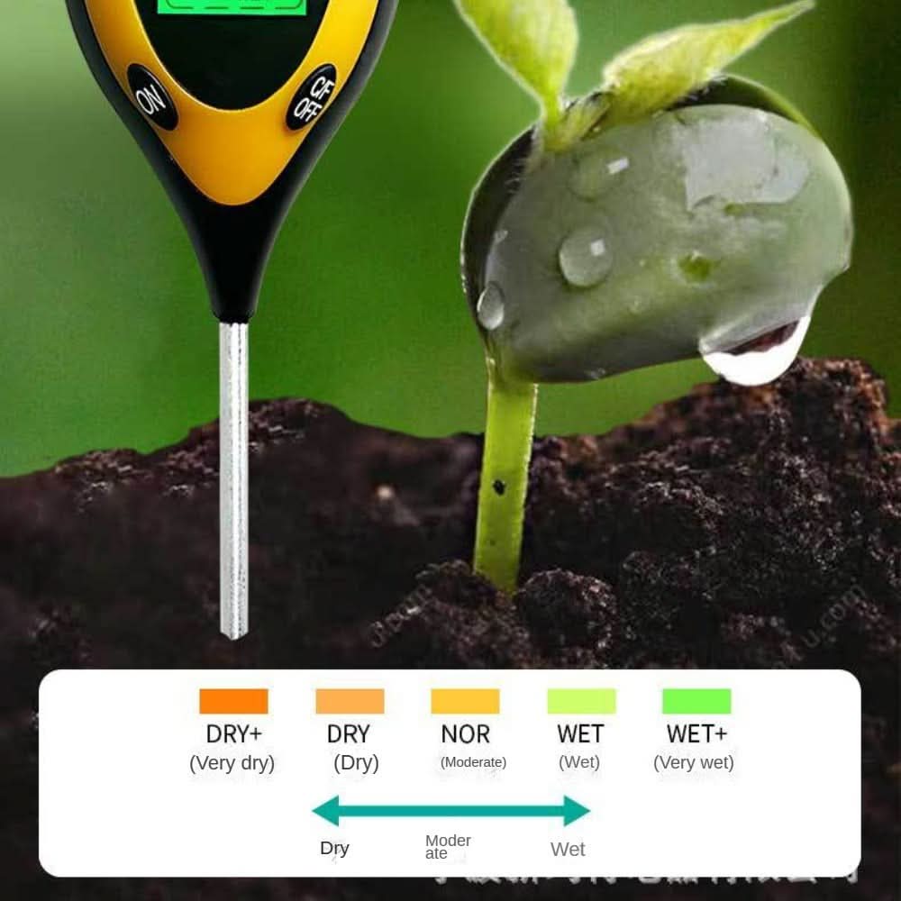 Misuratore professionale 4 in 1 dell’umidità del terreno per la cura del giardino | meowbutter