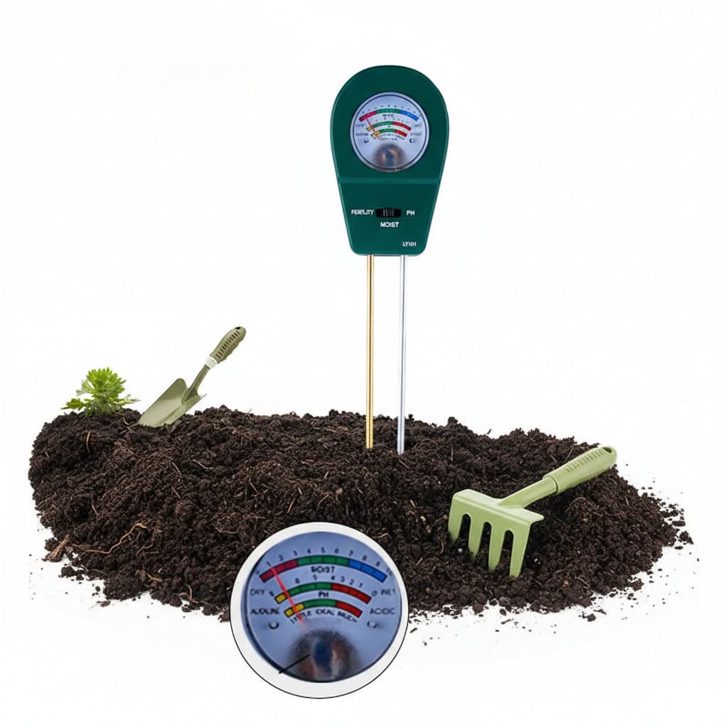 Tester 3-in-1 di umidità, fertilità e pH del terreno per piante sane | meowbutter