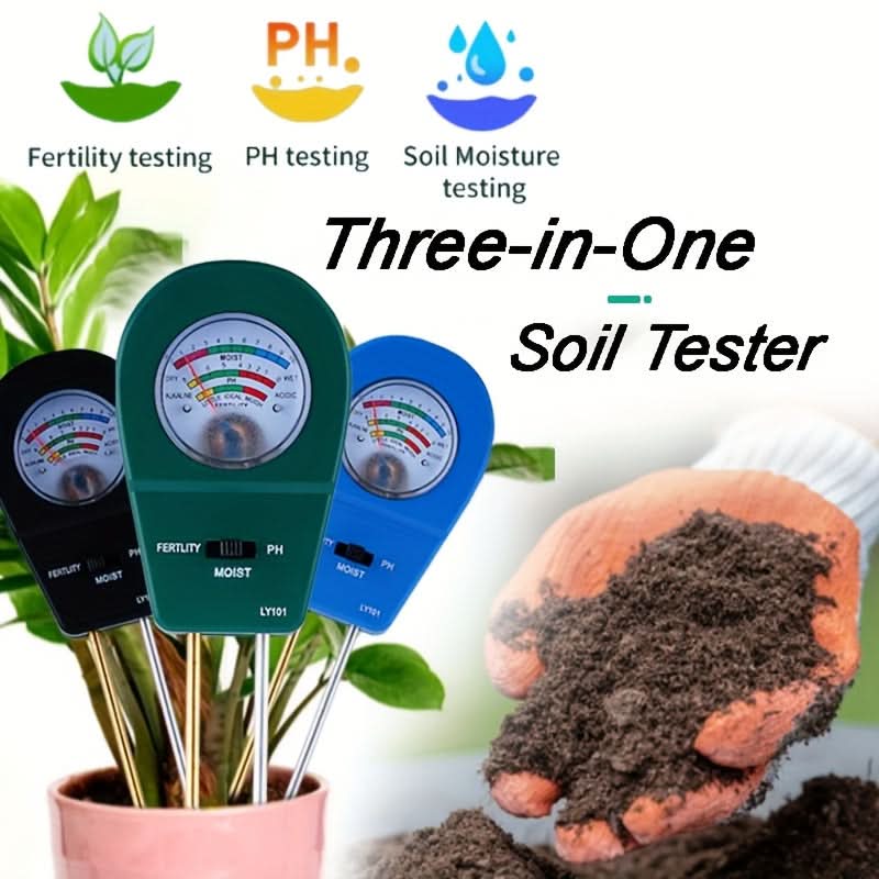 Tester 3-in-1 di umidità, fertilità e pH del terreno per piante sane | meowbutter