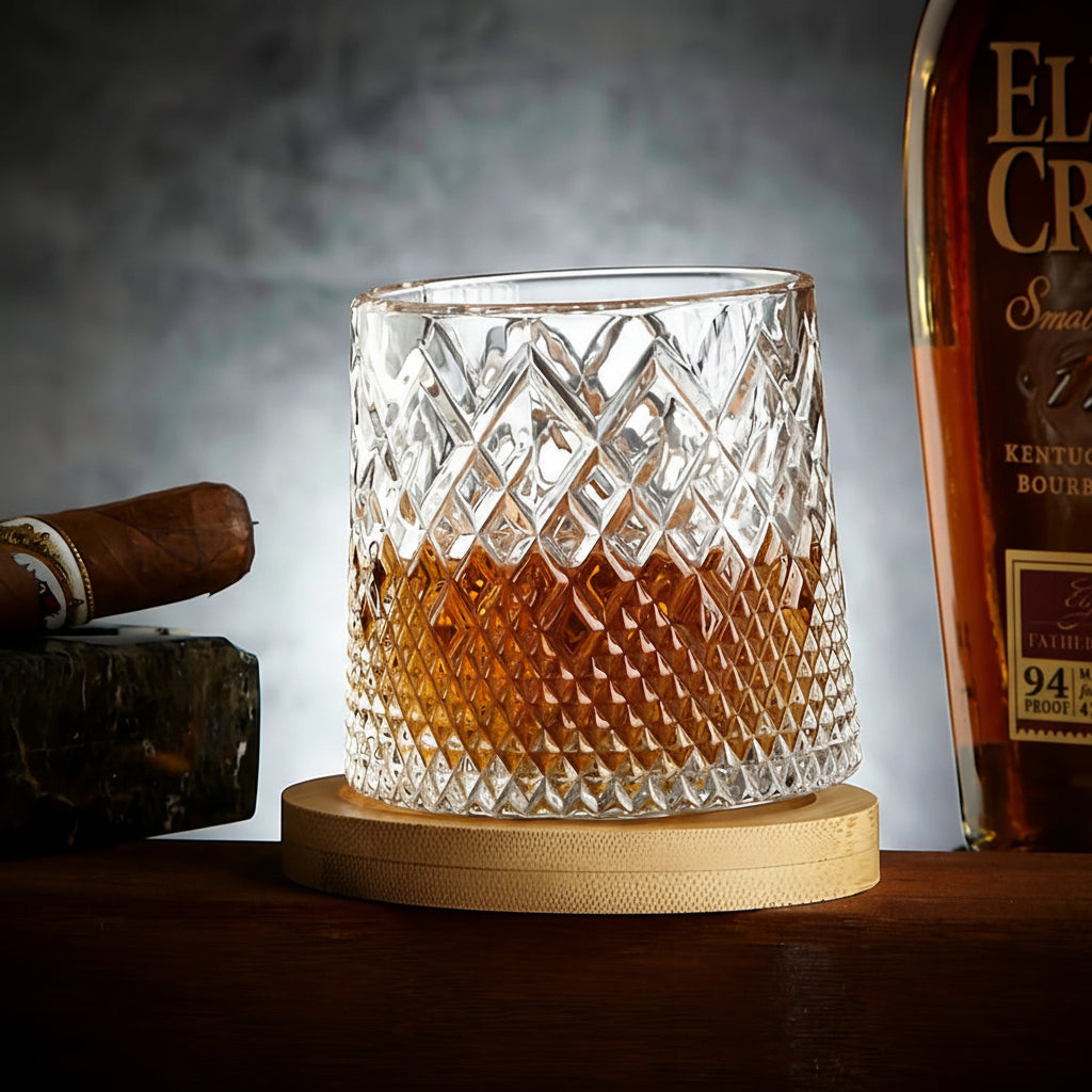 Whiskyglas roterende krystal tumbler aroma forbedring | Meowbutter