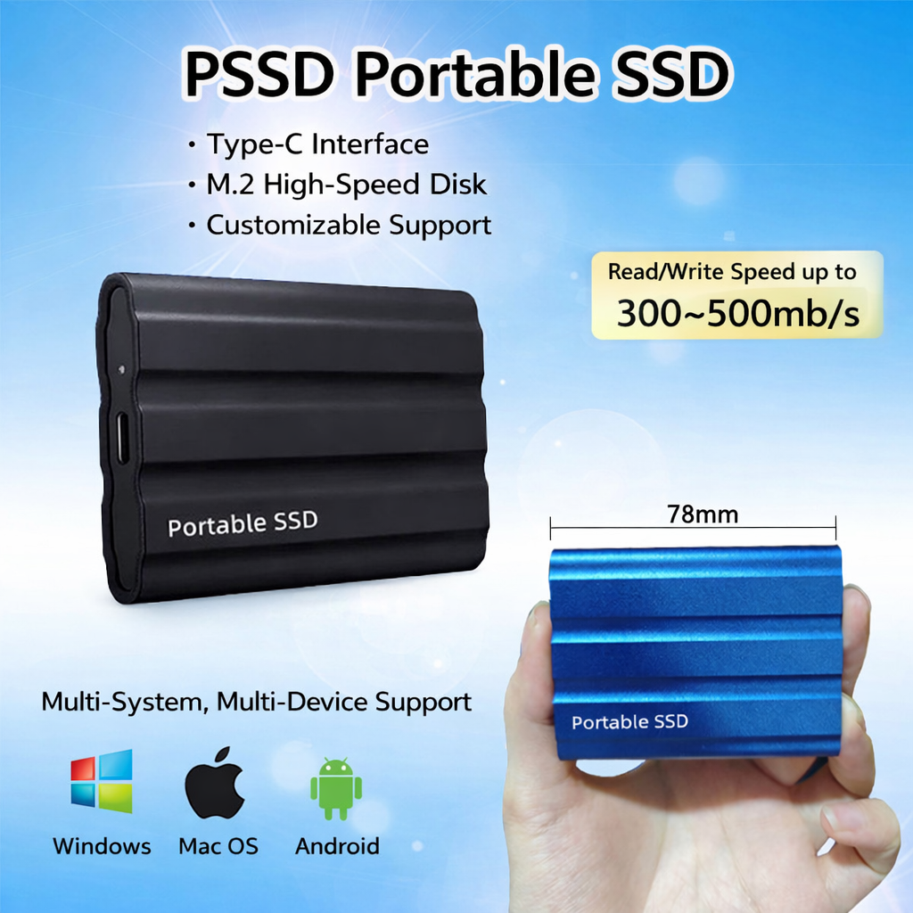 SSD External Drive Portable Storage Device Metal Enclosure | Meowbutter