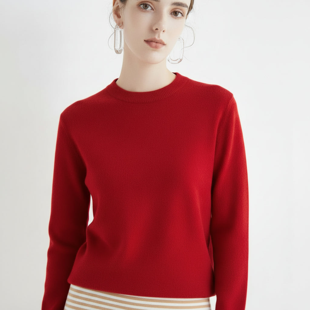 Let striktrøje til kvinder — blød pullover