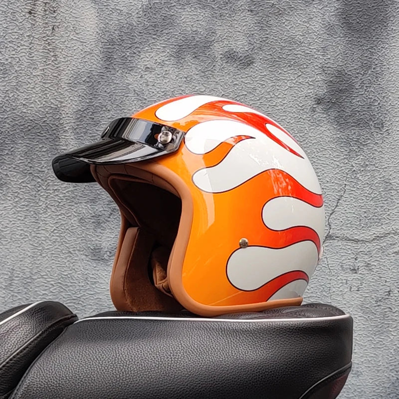 Casco de motocicleta retro - Meowbutter