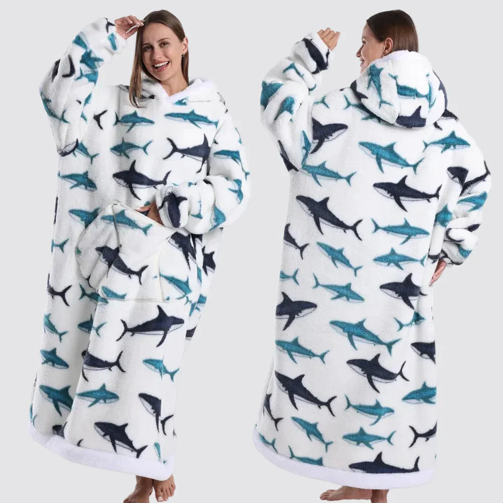Oversized hættetrøje tæppe til voksne | Meowbutter