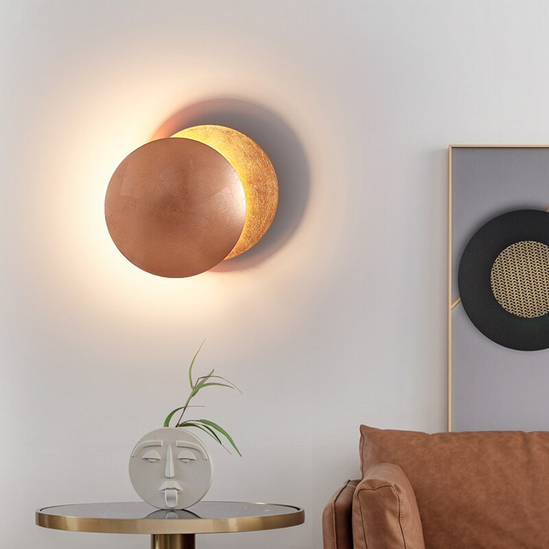 Lunaris Modern Wall Fixture — Design a dischi sovrapposti a eclissi solare