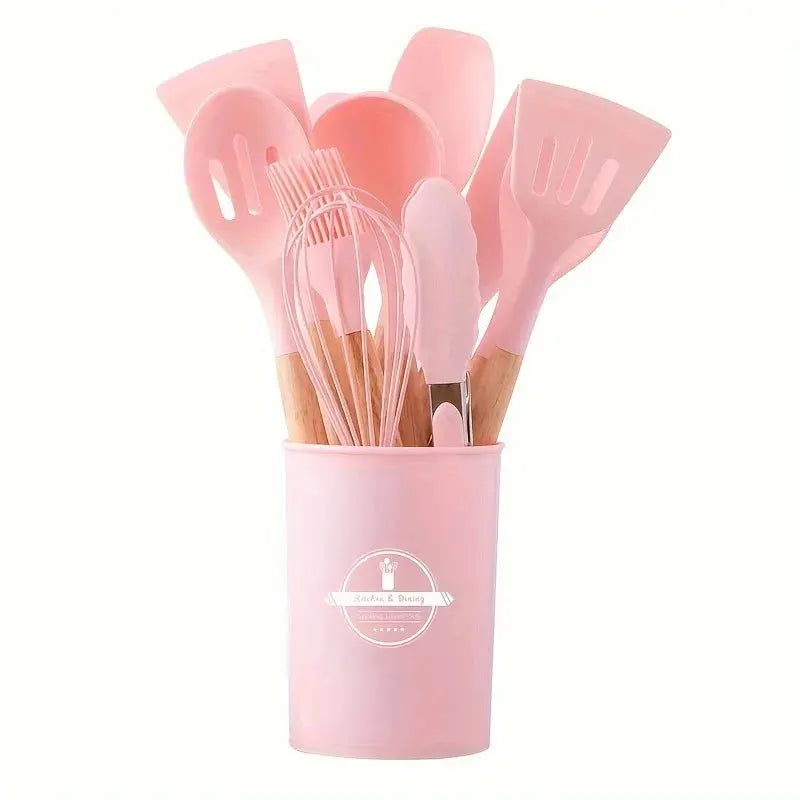 Set di utensili da cucina in silicone da 12 pezzi per la cucina di tutti i giorni