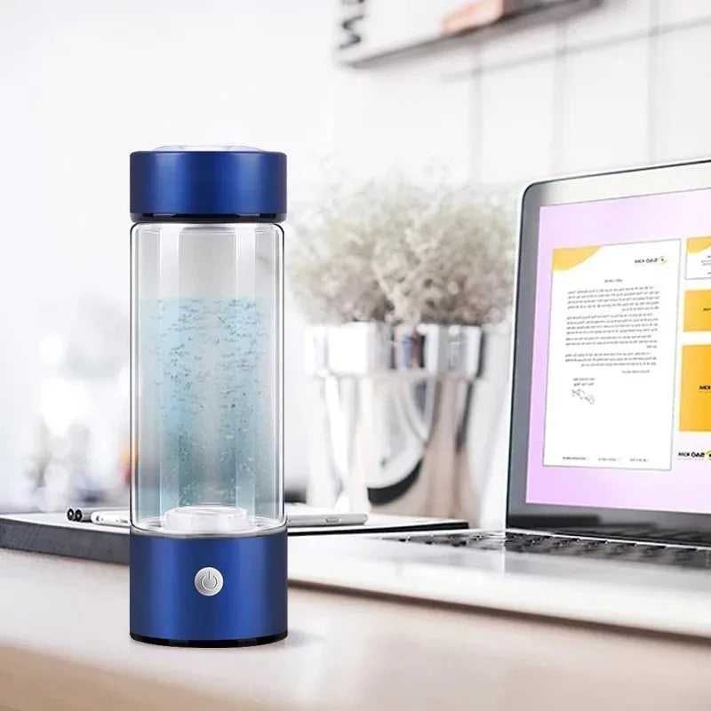 Garrafa de Água com Ionizador de Hidrogénio - Tecnologia SPE/PEM - Recarregável por USB - 5 Cores | meowbutter