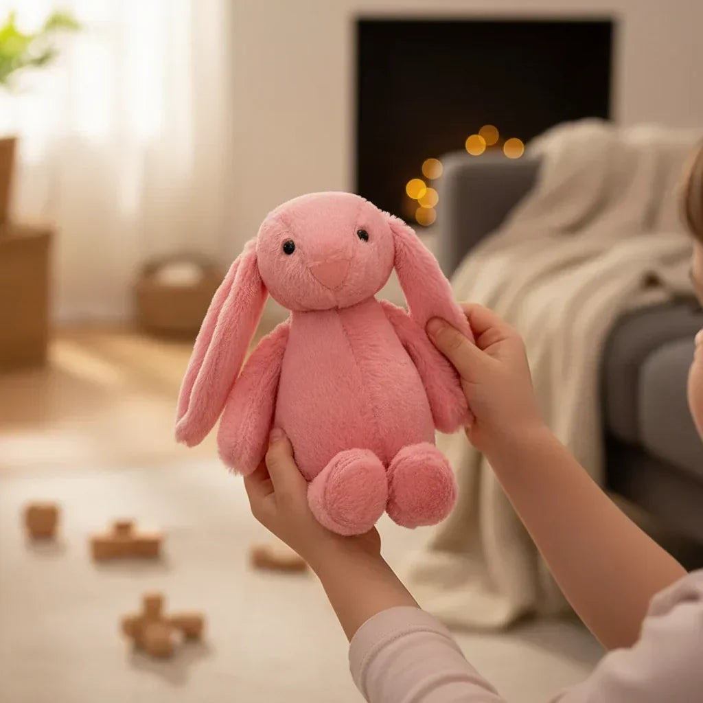 Απαλό λούτρινο κρεμαστό κουνέλι Bunnycat — συμπαγής σχεδιασμός με γέμιση, 10 Cm