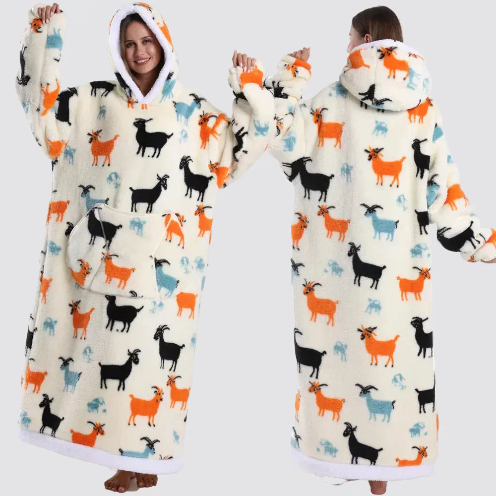 Oversized hættetrøje tæppe til voksne | Meowbutter