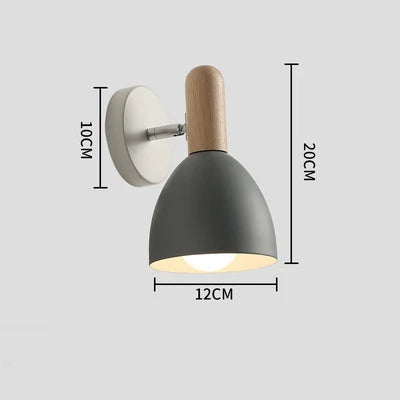 Nordic Wooden Wall Lamp | Adjustable Bedside Light | Meowbutter