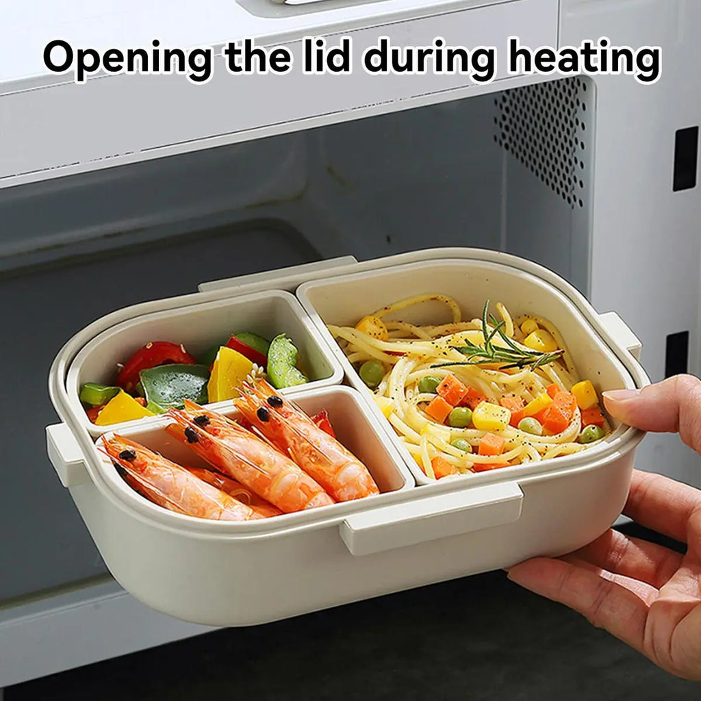 FreshMate Bento-låda med tre fack och läckagesäkert lock — 800ml