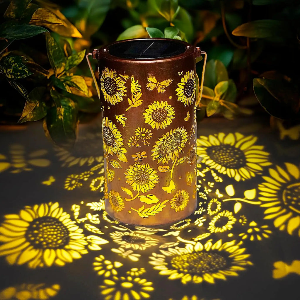 Solar Lantern Sunflower Outdoor Garden Patio Light