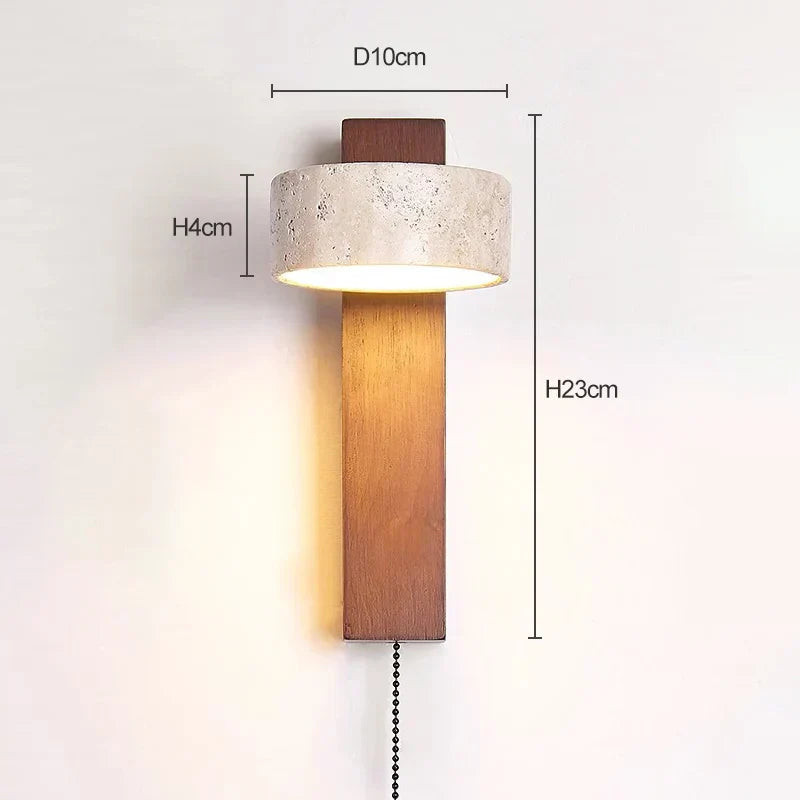 Éclat Wall Lamp | French Wabi-Sabi Headboard Light with Pull Switch | Meowbutter
