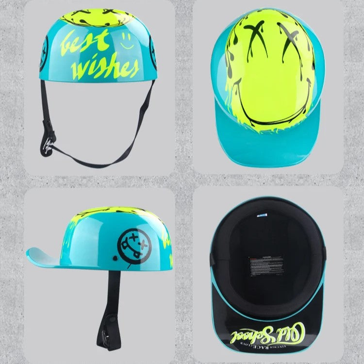 Casco de motocicleta vintage medio - Meowbutter