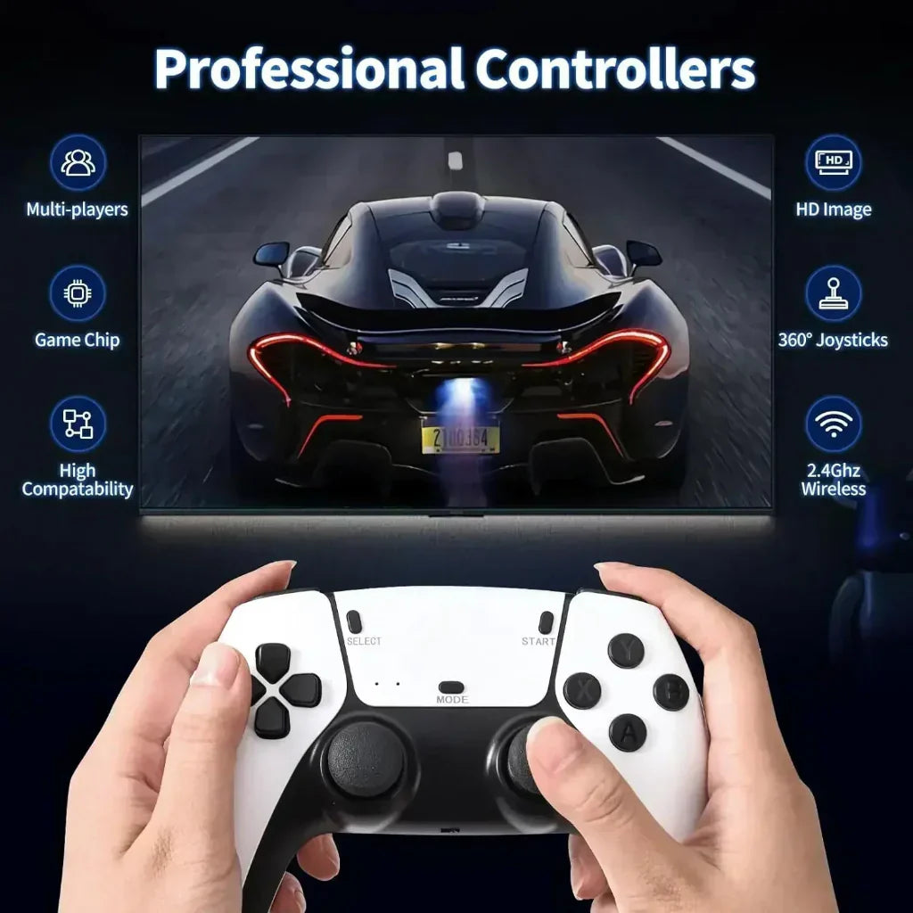 Console da gioco Stick 4K per giochi retrò con controller wireless | Meowbutter