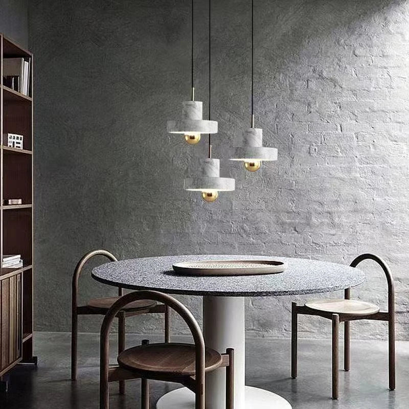 Lampada a sospensione in marmo | Design postmoderno in pietra naturale | Meowbutter