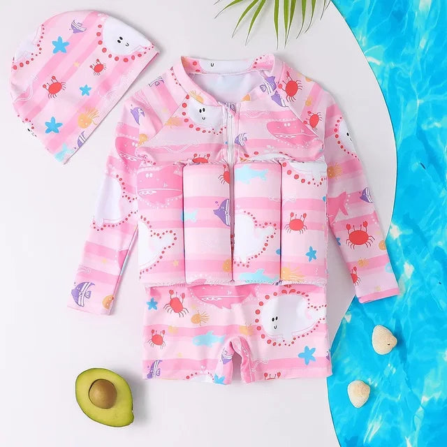 Kids Swim Aid Vest - Adjustable Buoyancy Fit - Comfortable Water Play Support | meowbutter
