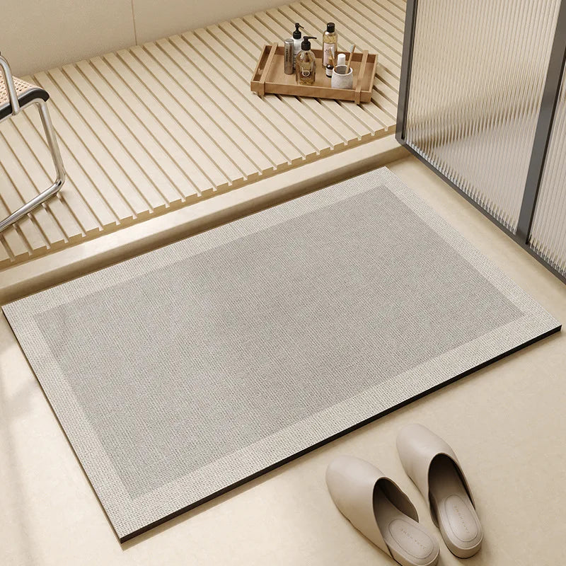 Tappetino da bagno ultra assorbente ad asciugatura rapida - fondo in gomma antiscivolo, spessore di 3mm