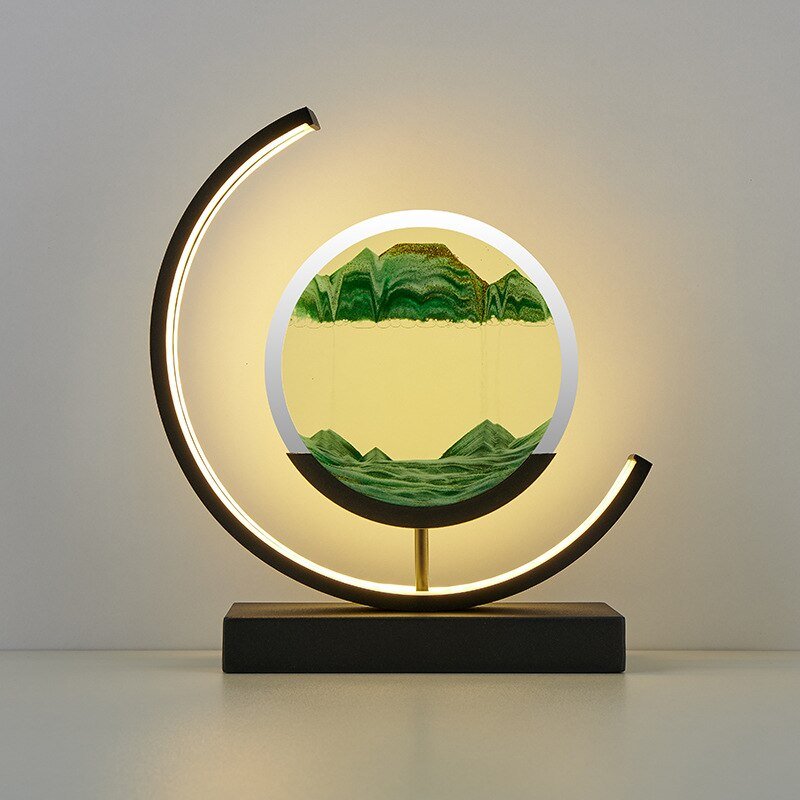 Stolní LED lampa Sandlight Quicksand — animovaná písková socha