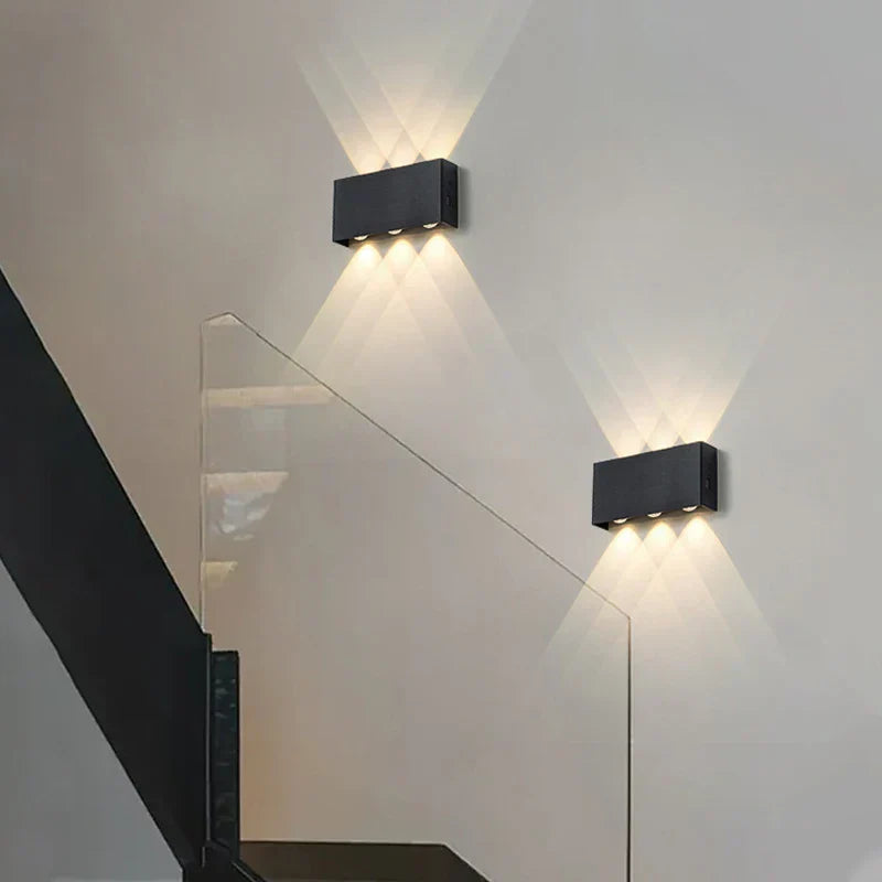 Lume da Parete Ricaricabile LumiBlock | Design Minimalista Effetto Legno | Meowbutter