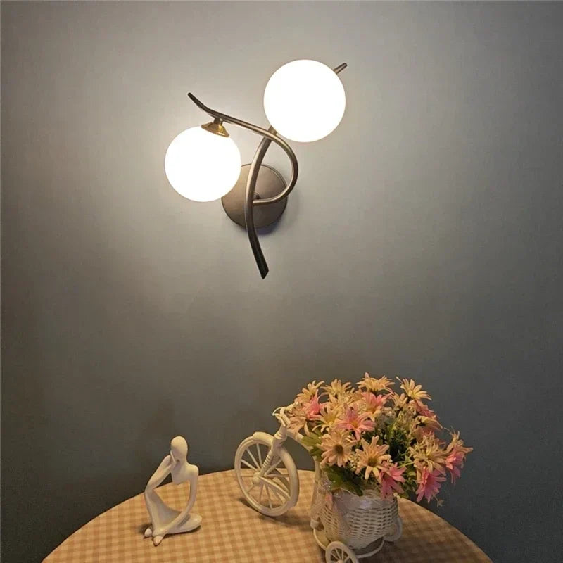 Lunara Wall Light | Nordic Dual Globe LED Design | Meowbutter