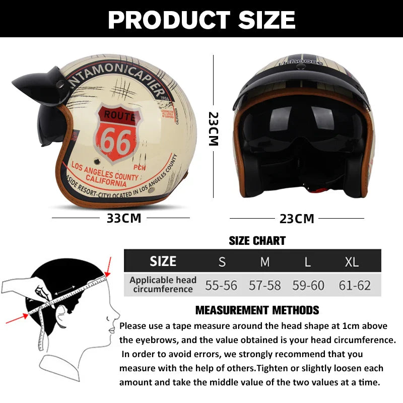 Casco de motocicleta vintage abierto - Meowbutter