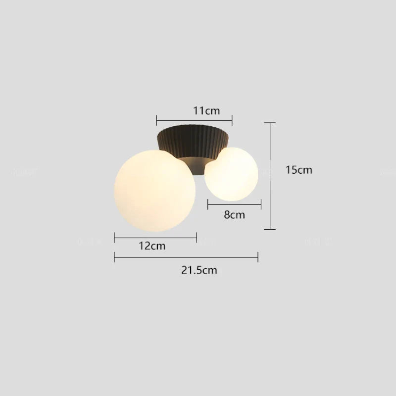 Luméa Ceiling Light | French Modern Double Globe Design | Meowbutter