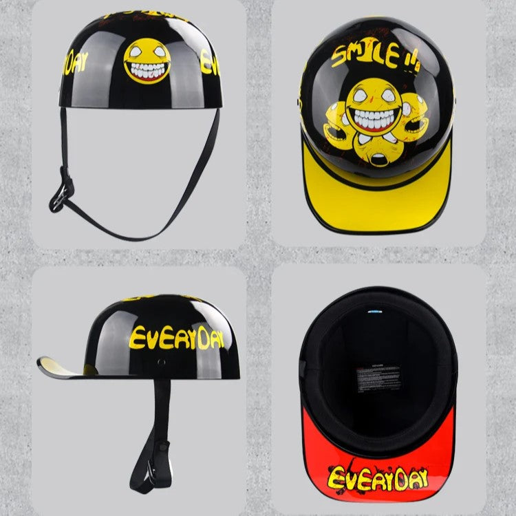 Casco de motocicleta vintage medio - Meowbutter