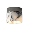 Nordische zylindrische LED-Deckenleuchte aus Marmor | meowbutter