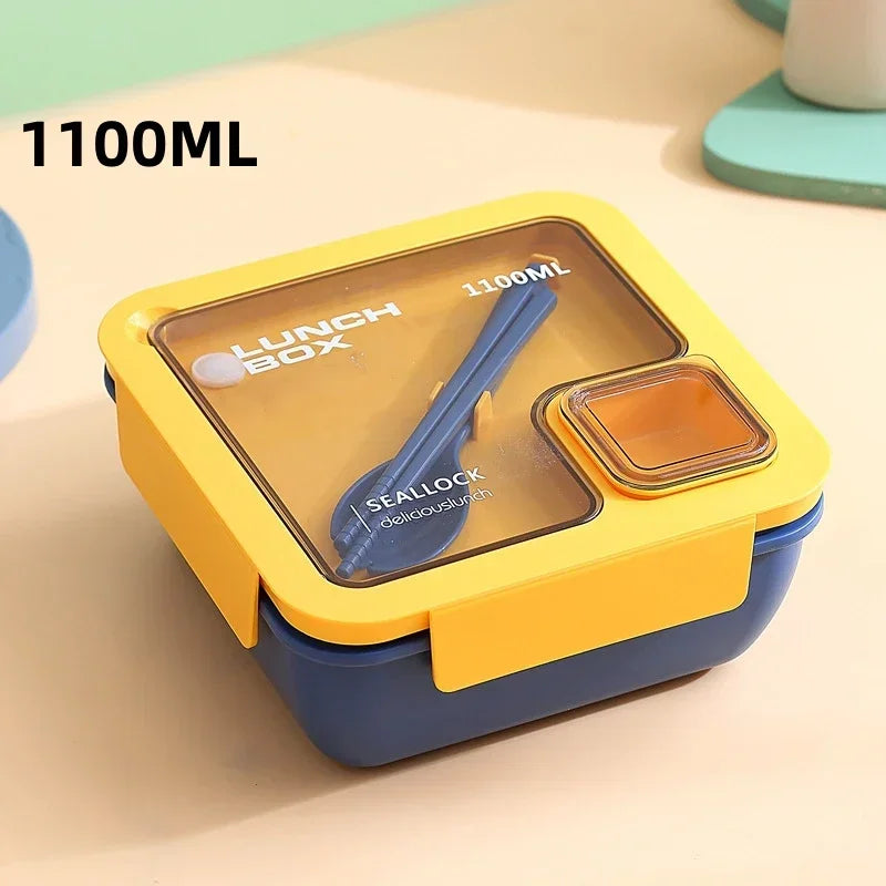 BentoGo 850ml Leakproof Lunch Box — Built-In Cutlery, Microwave and Dishwasher Safe