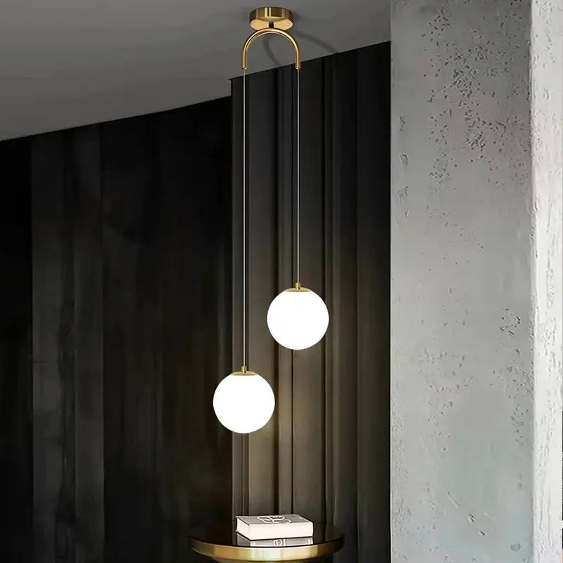 Luna Pendant Light | Nordic Modern Glass Globe Design | Meowbutter
