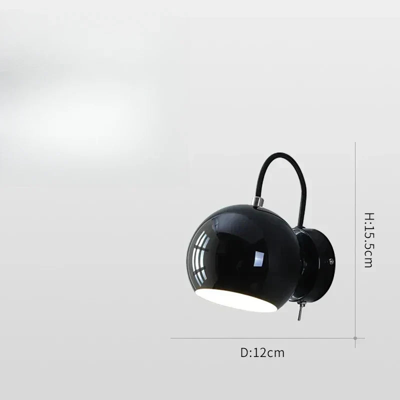 Nordic Cream Wall Lamp | Adjustable Dome Light | Meowbutter