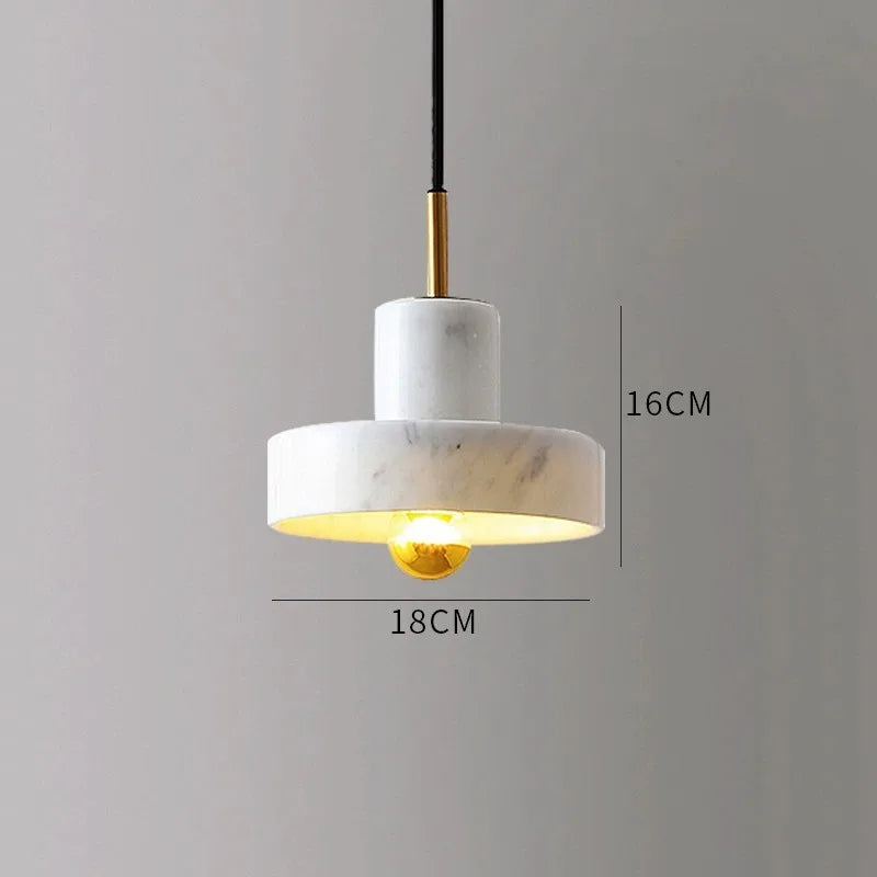 Lampada a sospensione in marmo | Design postmoderno in pietra naturale | Meowbutter