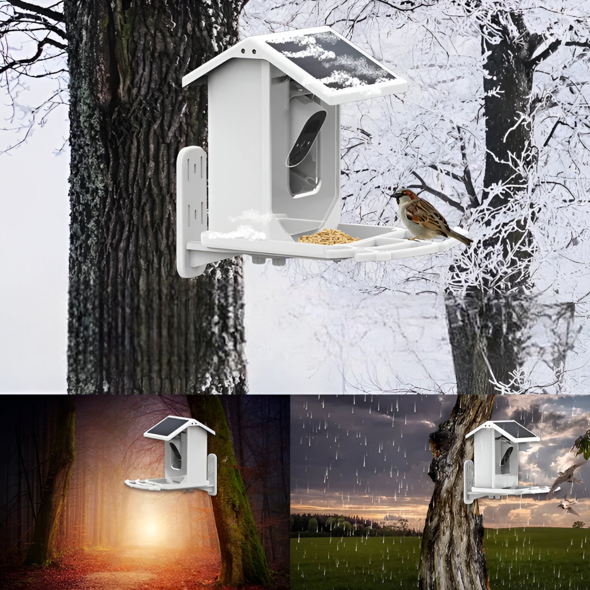 Smart Bird Feeder - 1080P HD Camera - AI Bird Recognition - Solar Powered - WiFi | meowbutter