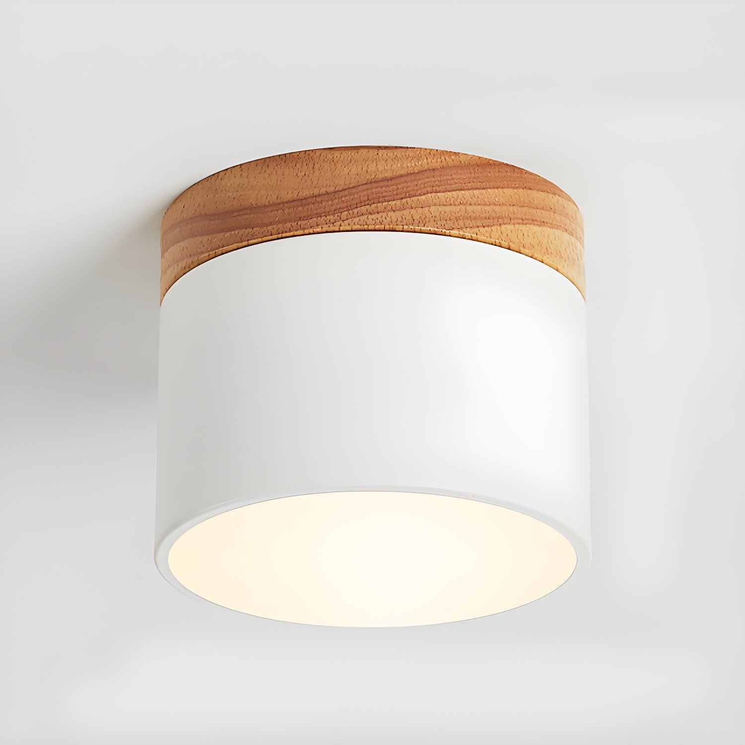 Nordic Style Ceiling Lamp With Wood And Metal Adjustable Beam