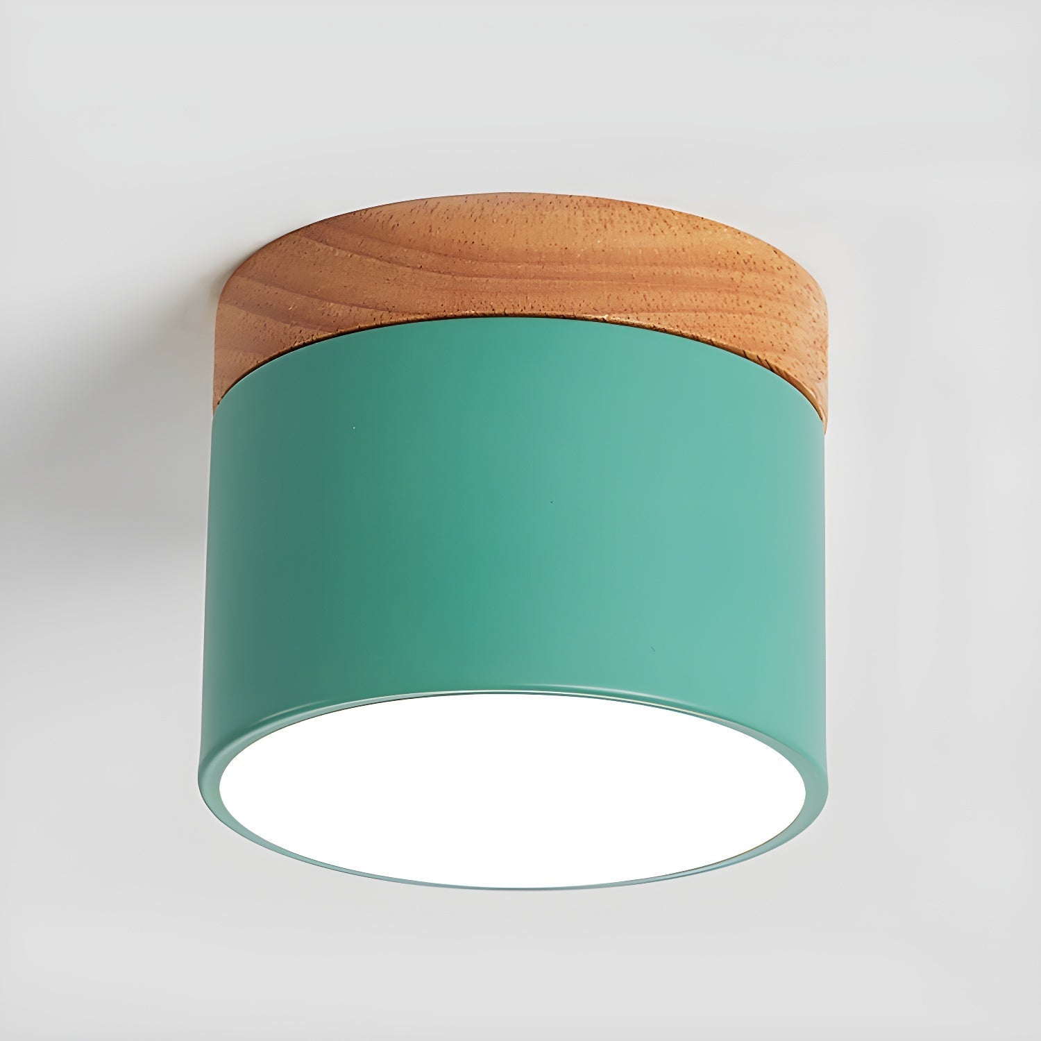 Nordic Style Ceiling Lamp With Wood And Metal Adjustable Beam