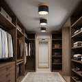 Nordic Style Ceiling Lamp With Wood And Metal Adjustable Beam