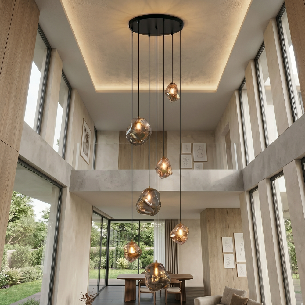 Skandinavisk justerbar legeringslysekrone med moderne design