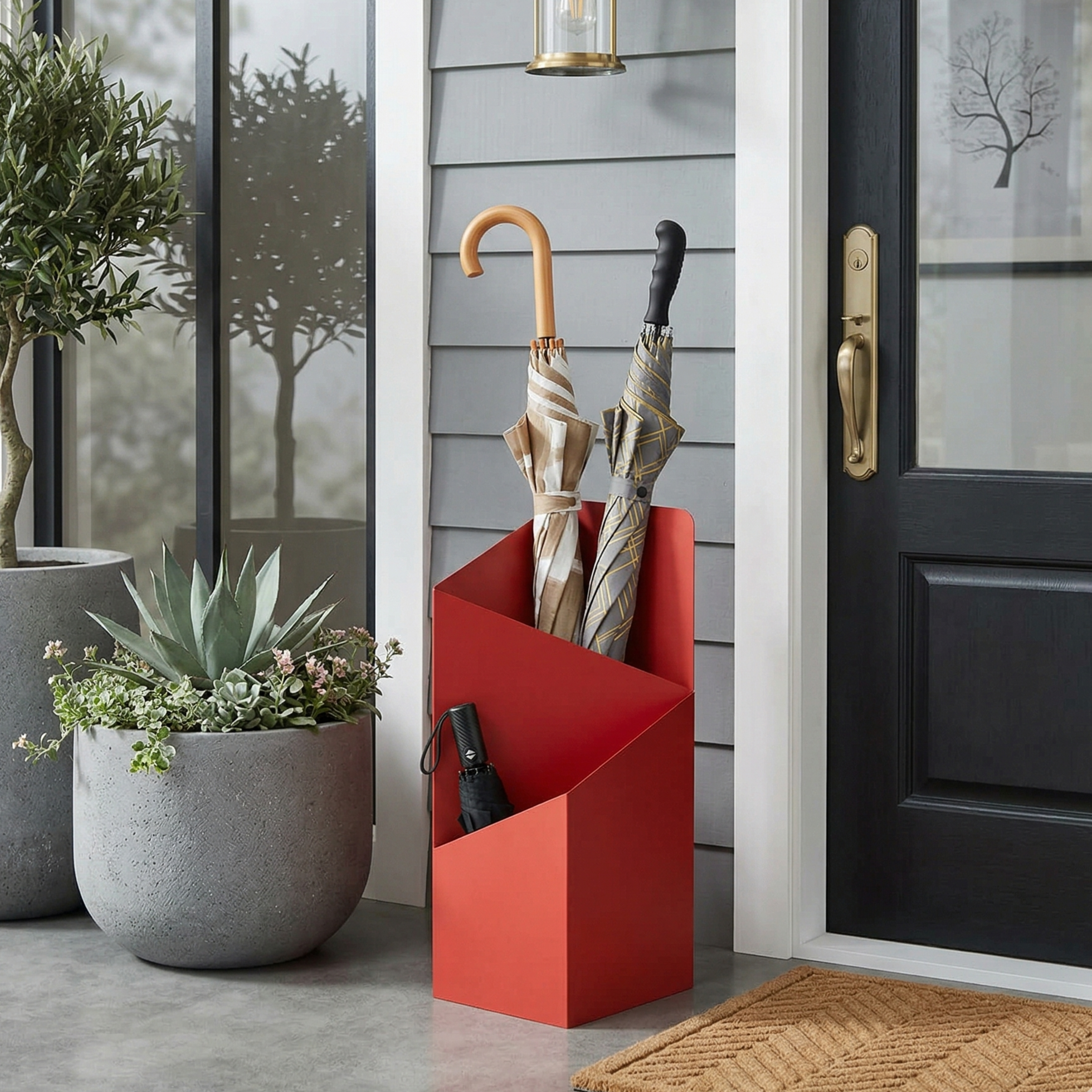 Nordic Metal Umbrella Holder With Sleek Modern Design