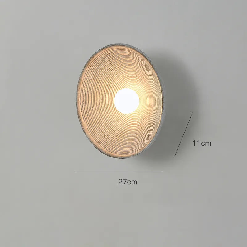 Applique da parete LED artigianale - struttura scolpita effetto venatura del legno, luce ambientale soffusa