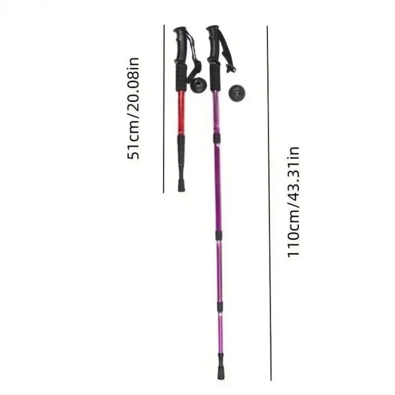 Trekking Poles - Ultralight Foldable Design - Shock Absorption Hiking Aid | meowbutter