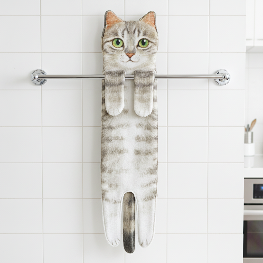 CatTowel Quick-Drying Hand Towel — Cute Cat Design