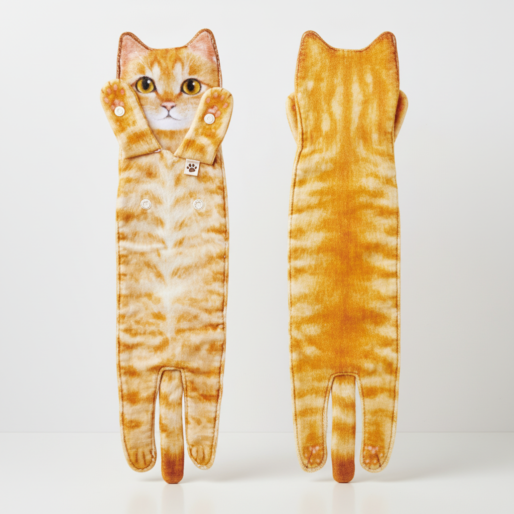 CatTowel Quick-Drying Hand Towel — Cute Cat Design